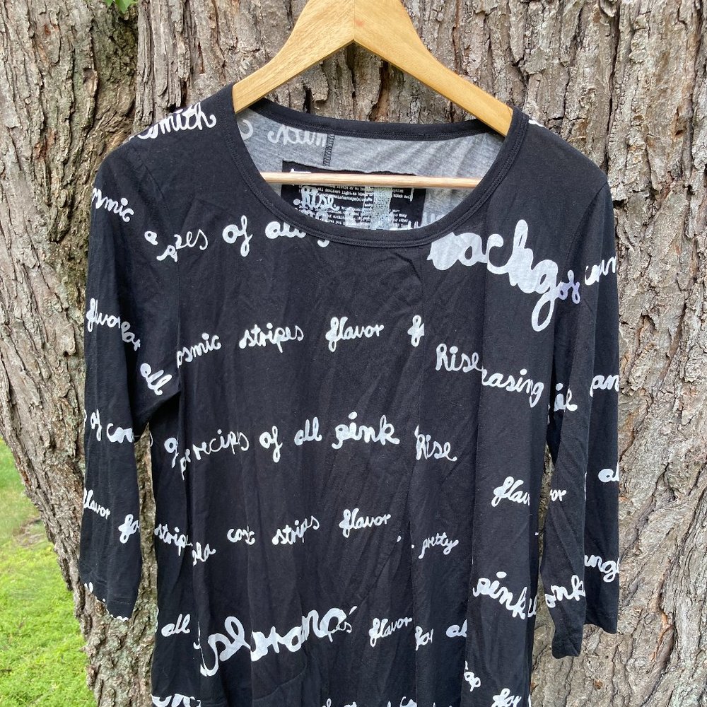 RUNDHOLZ Black Print T Shirt in Cotton